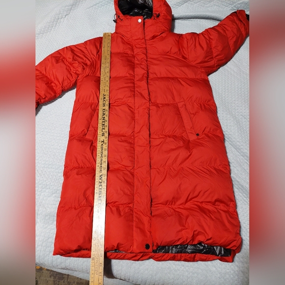 MIchael Kors Women's Red Long Puffer Coat - Picture 14 of 14